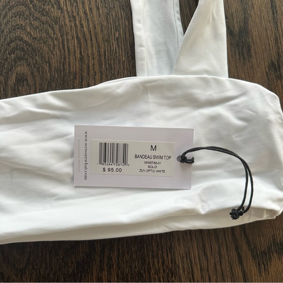 NWT WeWoreWhat Bandeau Swim Top - Size M - Picture 4 of 5